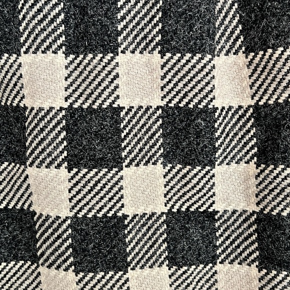 Talbots petites beige wool gingham skirt 8P - Picture 3 of 7